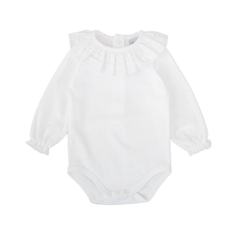1173_BLANCO Body M/L Cuello Volante - Imagen 1